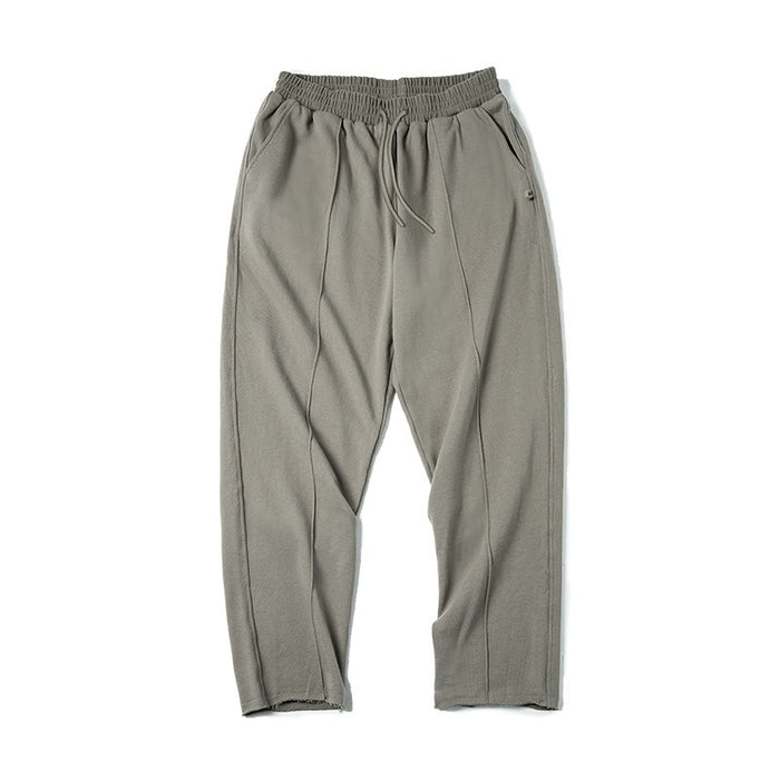Marden Tooling Retro Tapered 3D Cutting Hemming Knitted Sweatpants