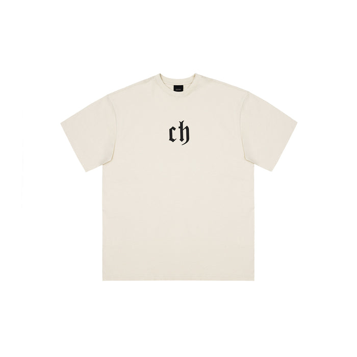 T-shirt Men's Washed And Worn Cotton Tide Brand Loose Wild Drop Shoulder Black Boys Half-sleeved