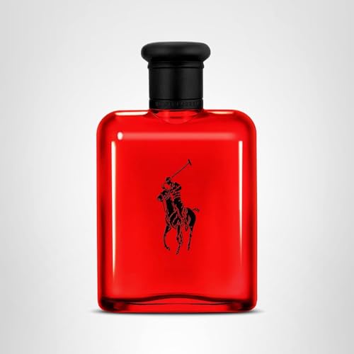 Ralph Lauren Fragrances Polo Red - Eau de Toilette - Men's Cologne - Woody & Spicy - With Grapefruit, Saffron, and Redwood - Medium Intensity - 4.2 Fl Oz