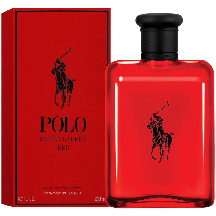 Ralph Lauren Fragrances Polo Red - Eau de Toilette - Men's Cologne - Woody & Spicy - With Grapefruit, Saffron, and Redwood - Medium Intensity - 4.2 Fl Oz