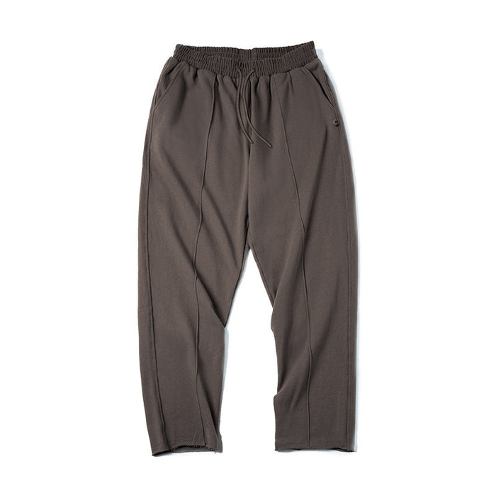 Marden Tooling Retro Tapered 3D Cutting Hemming Knitted Sweatpants