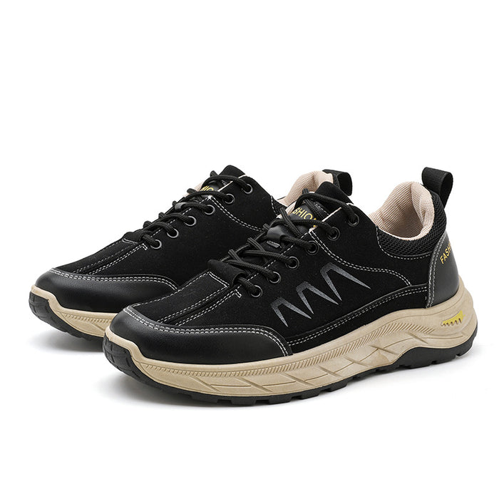 Mens Casual Plus-size Waterproof Thick-soled Sneakers