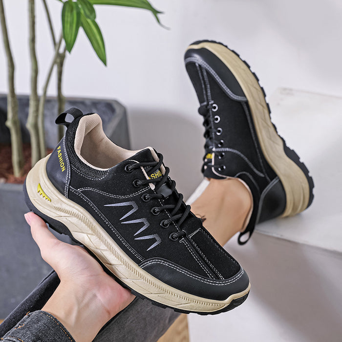 Mens Casual Plus-size Waterproof Thick-soled Sneakers